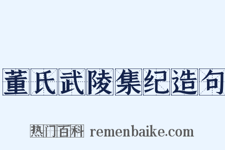 董氏武陵集纪造句是什么意思的图片
